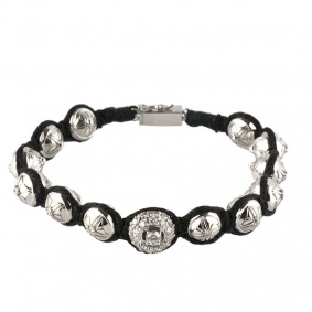 18k White Gold Diamond Set Ball Bracelet 1.35ct